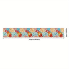 Absorbent Non Slip Floral Carpet 19.69x118.11 Inches