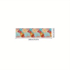 Absorbent Non Slip Floral Carpet 19.69x118.11 Inches