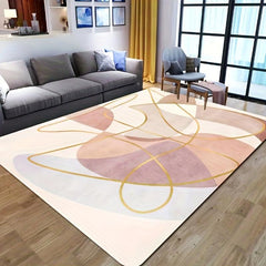 Large Abstract Area Rug 4X5 25ft Anti-Fatigue Shaggy Carpet Home Decor