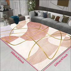 Large Abstract Area Rug 4X5 25ft Anti-Fatigue Shaggy Carpet Home Decor