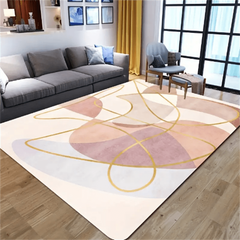 Large Abstract Area Rug 4X5 25ft Anti-Fatigue Shaggy Carpet Home Decor