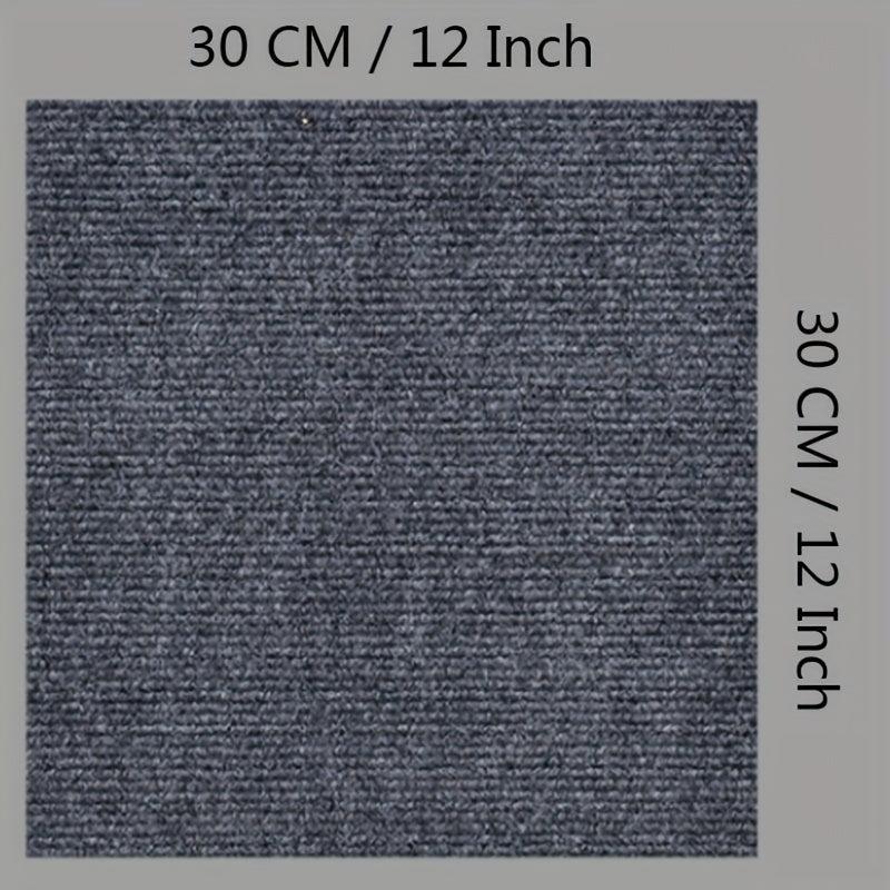 10pcs Adhesive Non Slip Floor Mats 12x12in Easy Install Washable Indoor