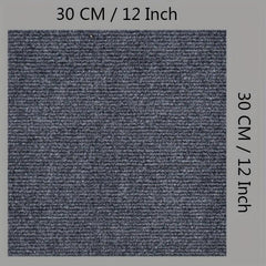 10pcs Adhesive Non Slip Floor Mats 12x12in Easy Install Washable Indoor