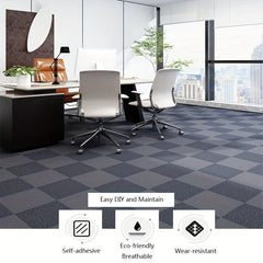 10pcs Adhesive Non Slip Floor Mats 12x12in Easy Install Washable Indoor