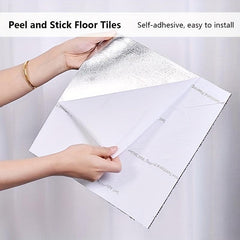 10pcs Adhesive Non Slip Floor Mats 12x12in Easy Install Washable Indoor