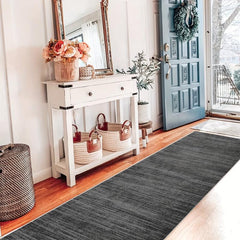 Soft Fluffy Absorbent Rug Runner Non Slip Hallway Faux Wool Rug