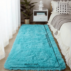 Soft Plush Shaggy Area Rugs Fluffy Floor Carpet Bedroom Living Room Bedside Rugs