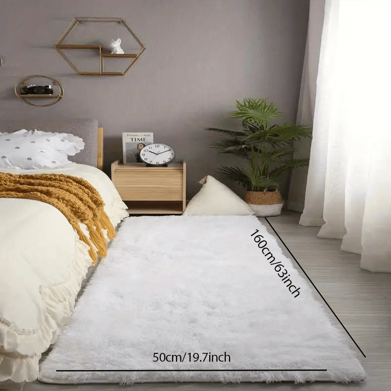 Soft Plush Shaggy Area Rugs Fluffy Floor Carpet Bedroom Living Room Bedside Rugs