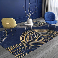 Morandi Golden Wheel Pattern Kitchen Rug Non-slip Floor Decorative Rug