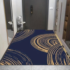 Morandi Golden Wheel Pattern Kitchen Rug Non-slip Floor Decorative Rug