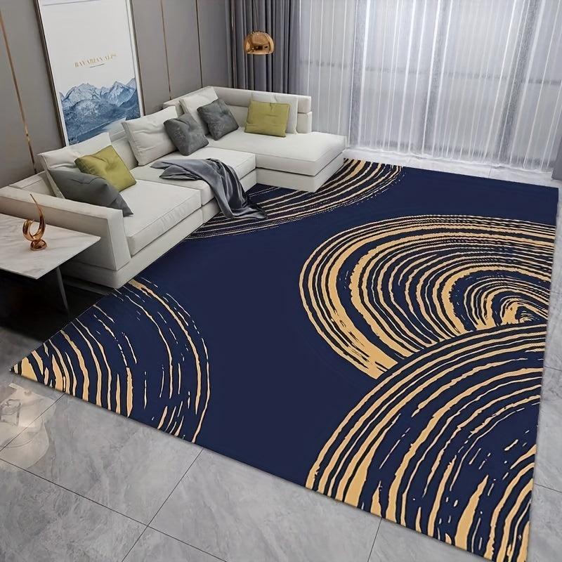 Morandi Golden Wheel Pattern Kitchen Rug Non-slip Floor Decorative Rug