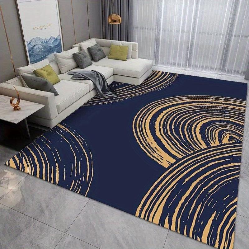 Morandi Golden Wheel Pattern Kitchen Rug Non-slip Floor Decorative Rug
