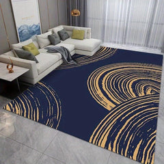 Morandi Golden Wheel Pattern Kitchen Rug Non-slip Floor Decorative Rug