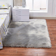 Fluffy Wool Area Rug 80% Acrylic 20% Polyester Suede Fleece Bottom