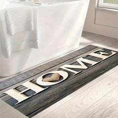 Vintage English Letter Carpet Mat Waterproof for Bedroom Kit