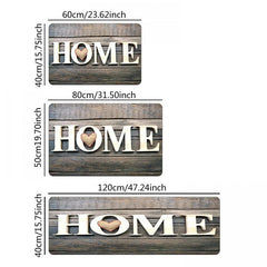 Vintage English Letter Carpet Mat Waterproof for Bedroom Kit