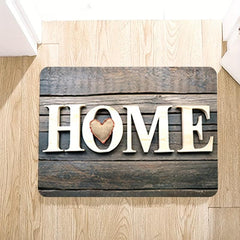 Vintage English Letter Carpet Mat Waterproof for Bedroom Kit