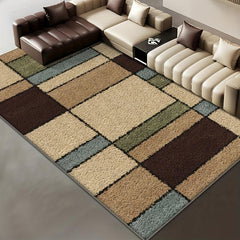 Large Geometric Area Carpet - Stain Resistant and Waterproof