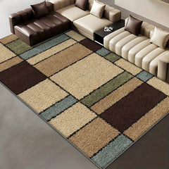 Large Geometric Area Carpet - Stain Resistant and Waterproof