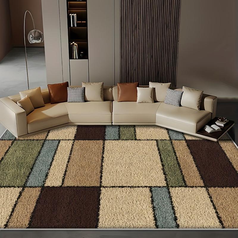 Large Geometric Area Carpet - Stain Resistant and Waterproof
