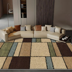 Large Geometric Area Carpet - Stain Resistant and Waterproof