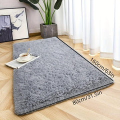 Grey Fluffy Living Room Rugs Shag Area Rug For Bedroom Furry Carpet