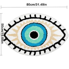 Absorbent Evil Eye Rug Non Slip Mat Halloween Decor Carpet