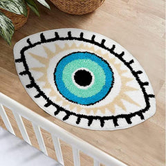 Absorbent Evil Eye Rug Non Slip Mat Halloween Decor Carpet