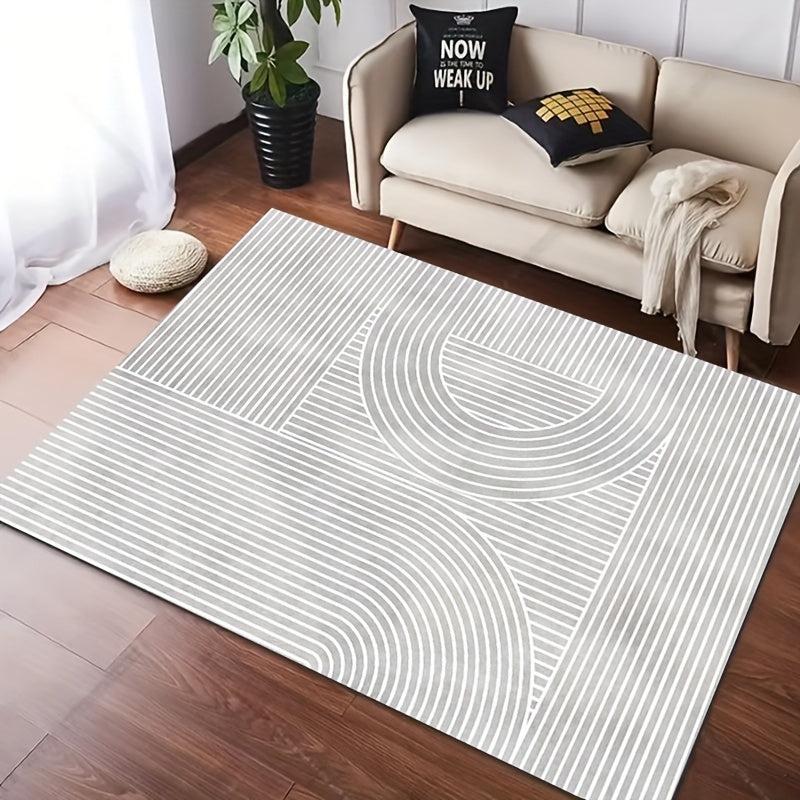 Line Drawing Non Shedding Anti slip Floor Carpet For Living Room Bedroom