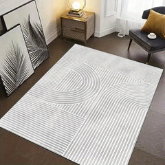 Line Drawing Non Shedding Anti slip Floor Carpet For Living Room Bedroom