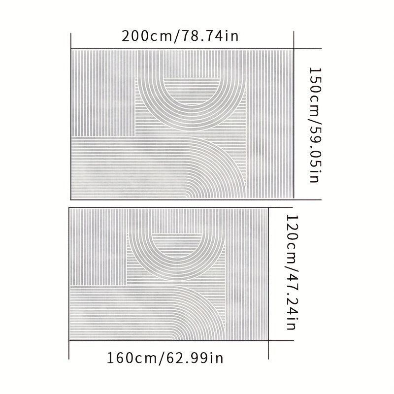 Line Drawing Non Shedding Anti slip Floor Carpet For Living Room Bedroom