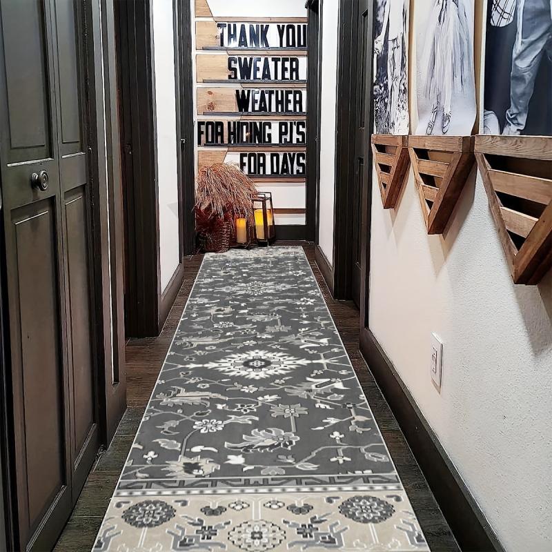 Soft 2'X10' Runner Rug Non Slip Washable Stair Carpet Hallway Kitchen Mat