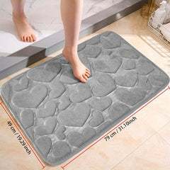 Soft Non Slip Memory Foam Bath Mat Absorbent Machine Washable Comfortable