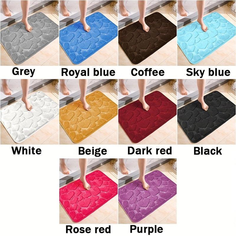 Soft Non Slip Memory Foam Bath Mat Absorbent Machine Washable Comfortable