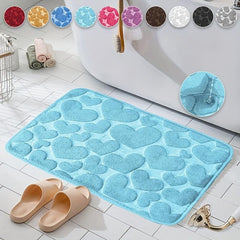 Soft Non Slip Memory Foam Bath Mat Absorbent Machine Washable Comfortable
