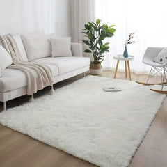 Plush Fabric Floor Mat Rectangle Area Rug Floor Carpet Home Decor