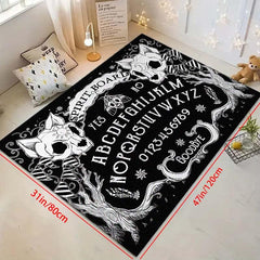 Vintage Gothic Rug Soft Washable Non Slip Living Room Carpet 47x62in