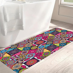 Boho Anti Fatigue Kitchen Rug Mat Non Skid Cushioned Waterproof