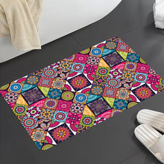 Boho Anti Fatigue Kitchen Rug Mat Non Skid Cushioned Waterproof