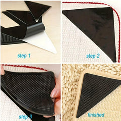 Non Slip Rug Gripper Pad for Area Rugs - Reusable Rug Tape for Hardwood Floors