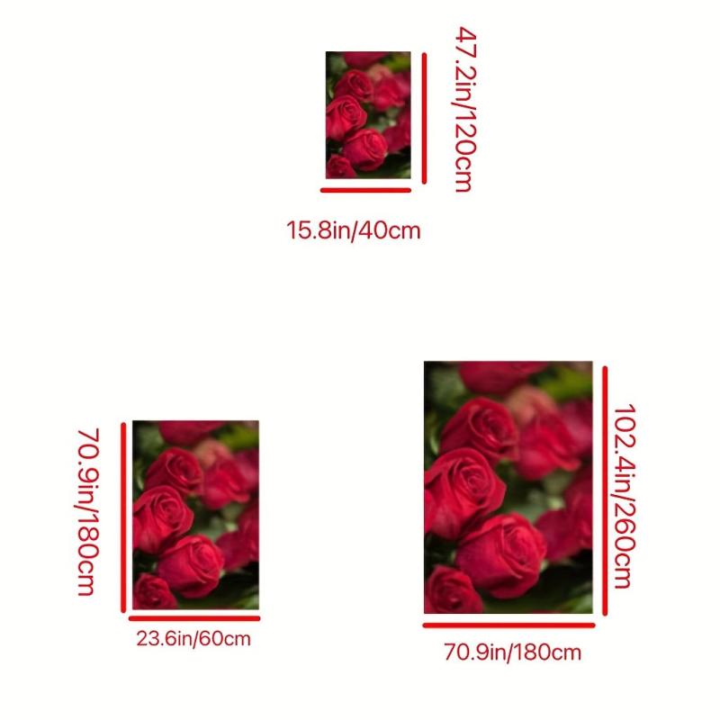 Long Strip Crystal Velvet Rose Carpet Non Slip Bedroom Floor Mat