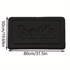 1pc Embossed Letters Bathroom Mat Anti-skid Floor Mat