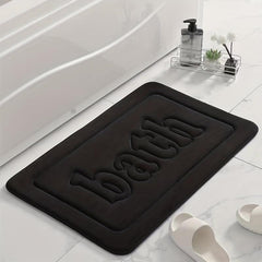 1pc Embossed Letters Bathroom Mat Anti-skid Floor Mat