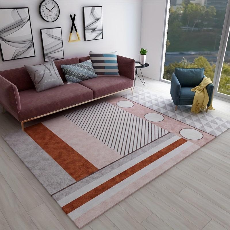 Soft Modern Abstract Area Rug Non-slip Shaggy Carpet Clearance