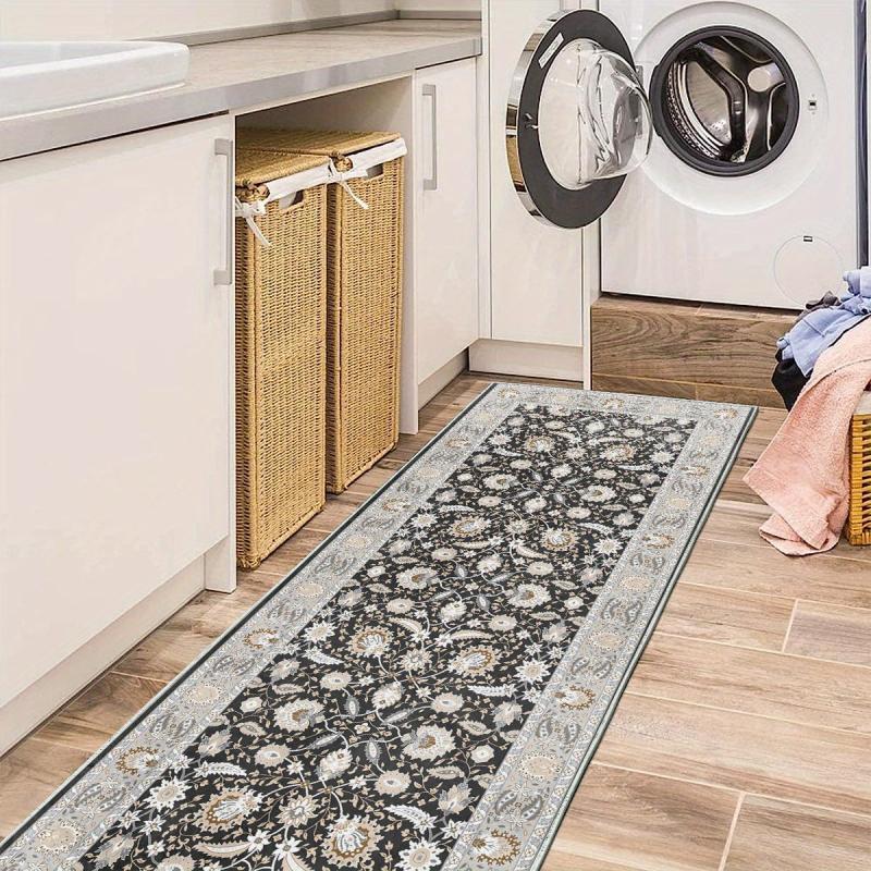 Boho Floral 2'X10' Runner Rugs Extra Long Laundry Room Rug