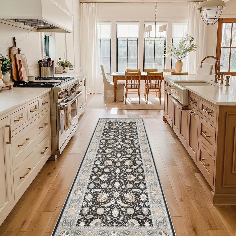 Boho Floral 2'X10' Runner Rugs Extra Long Laundry Room Rug