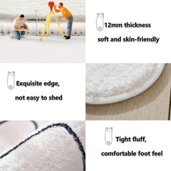 1pc Cat Bedroom Rug Absorbent Non Slip Soft Bedroom Rugs For Room Bathroom Mat