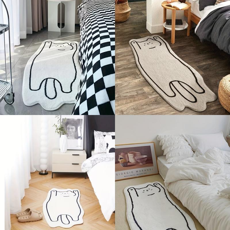 1pc Cat Bedroom Rug Absorbent Non Slip Soft Bedroom Rugs For Room Bathroom Mat