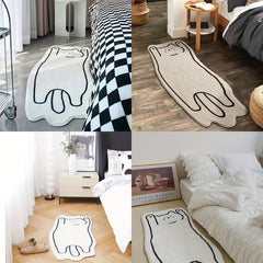 1pc Cat Bedroom Rug Absorbent Non Slip Soft Bedroom Rugs For Room Bathroom Mat