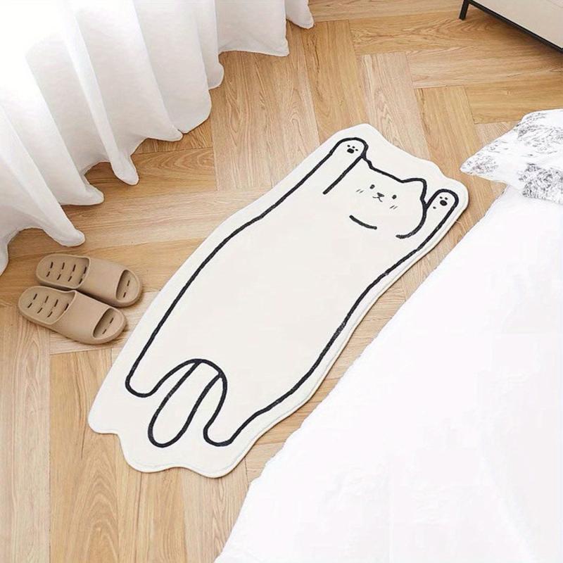 1pc Cat Bedroom Rug Absorbent Non Slip Soft Bedroom Rugs For Room Bathroom Mat